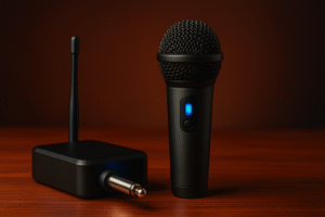 Microfone sem fio recarregável