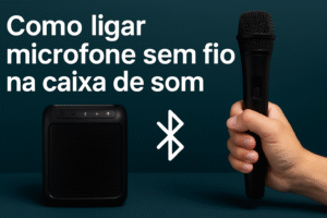 como ligar microfone sem fio na caixa de som